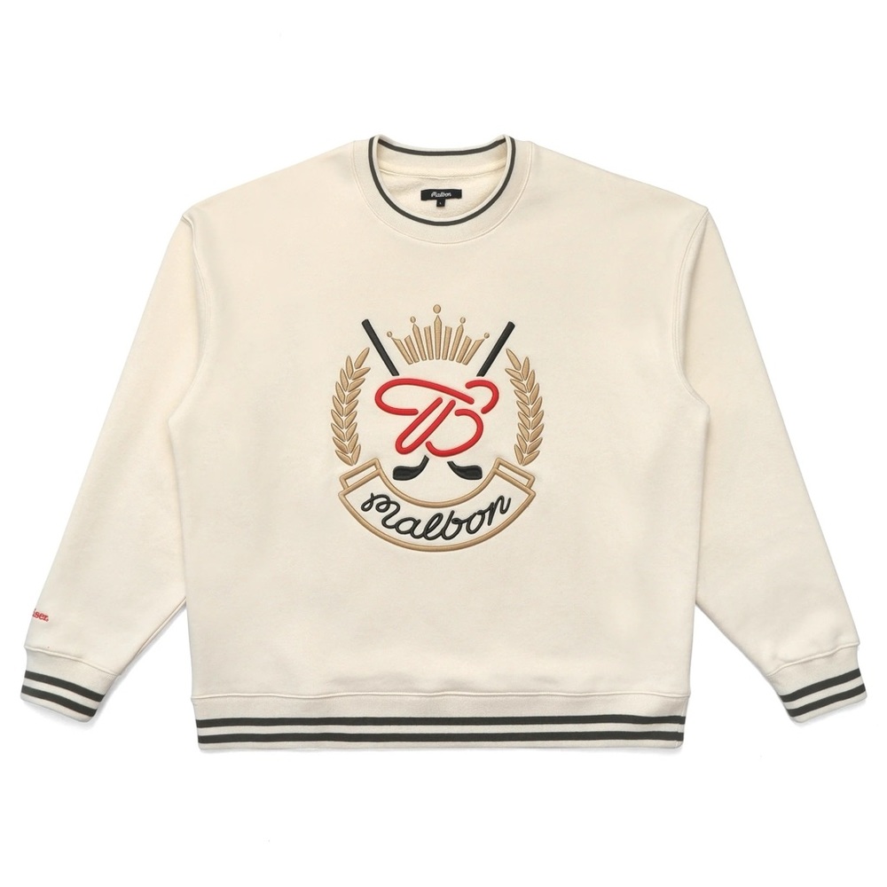 Malbon Golf | Unisex Street Style Collaboration Long Sleeves Plain Cotton